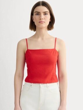Everlane THE SEAMED TOP IN STRETCH LINEN